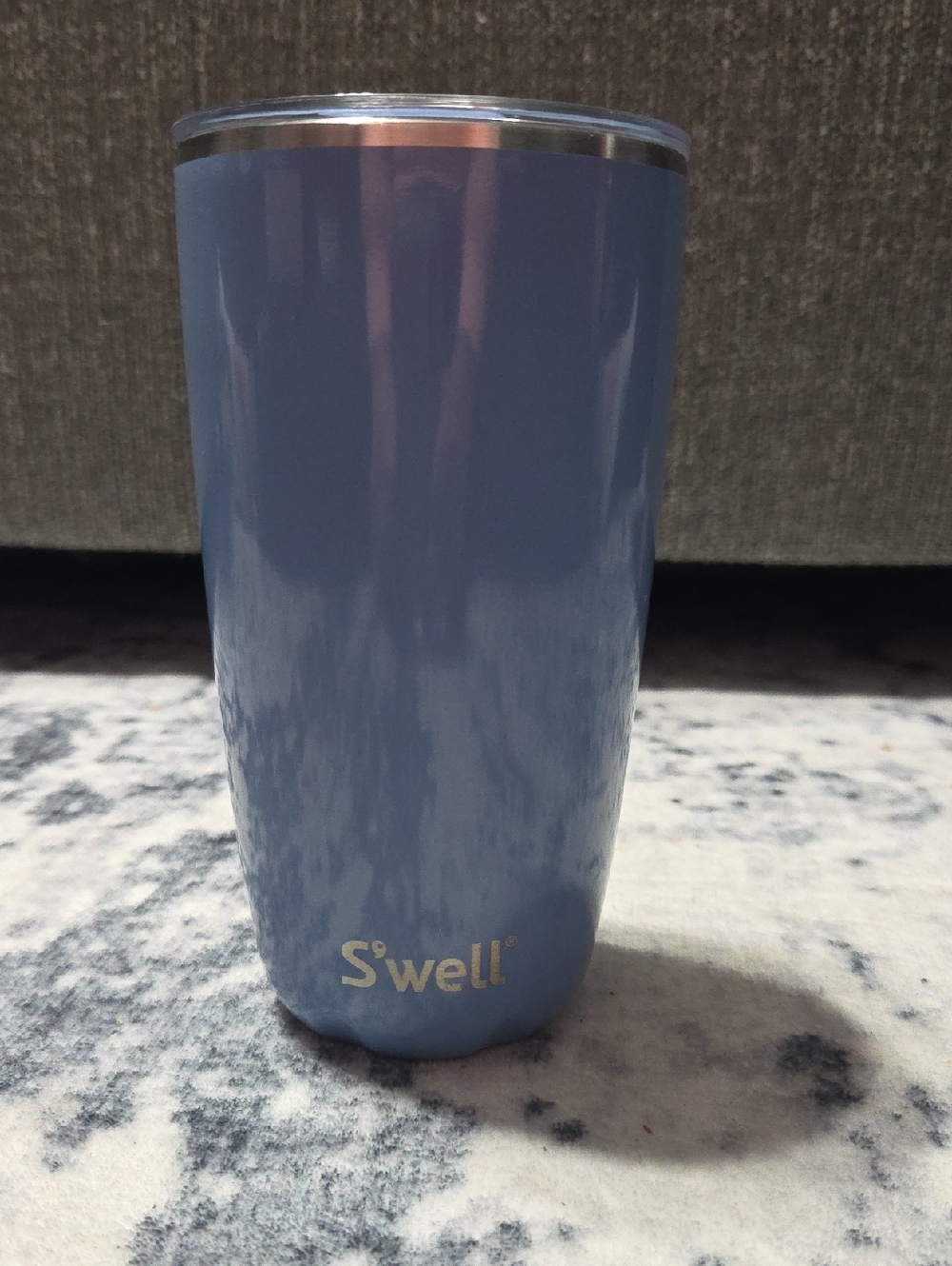 S'well Powder Blue Travel Tumbler - Stainless Accent